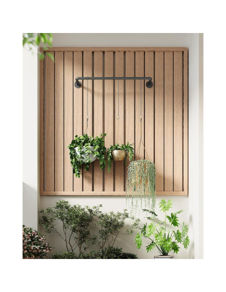 Soporte para Plantas SOFITORG 97 cm Metal Negro con 3 Cadenas