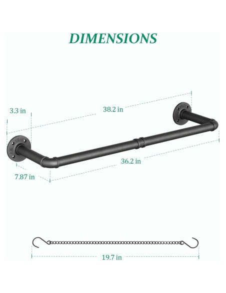 Soporte para Plantas SOFITORG 97 cm Metal Negro con 3 Cadenas