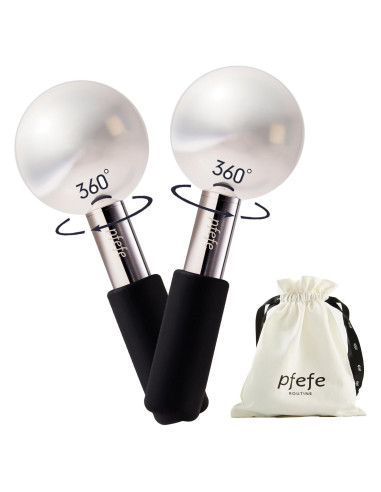 Esferas de Hielo Rotativas Pfefe para Facial y Ojos - Acero Inoxidable