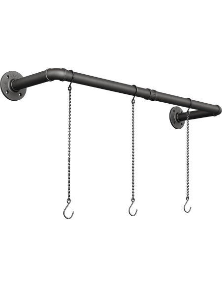 Soporte para Plantas SOFITORG 97 cm Metal Negro con 3 Cadenas