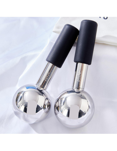 Esferas de Hielo Rotativas Pfefe para Facial y Ojos - Acero Inoxidable