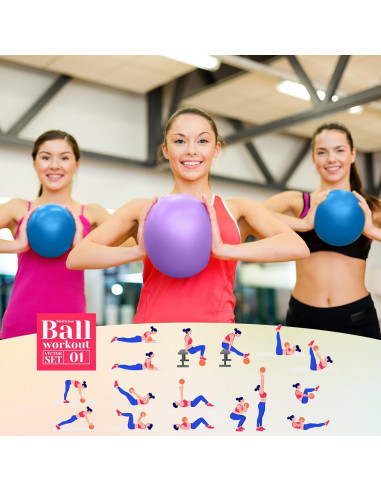 Pelotas de Ejercicio Pilates Aoriher 10 Piezas 25 cm PVC