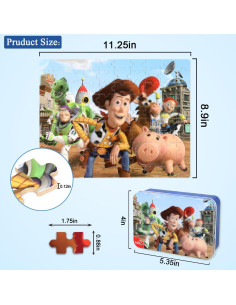 Rompecabezas Infantil 100 Piezas Wieewg en Caja de Metal 2