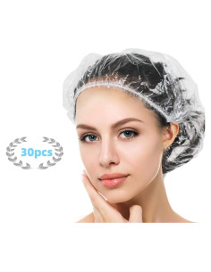 Gorras de Ducha Desechables YIZIJIZI 30 Piezas Impermeables