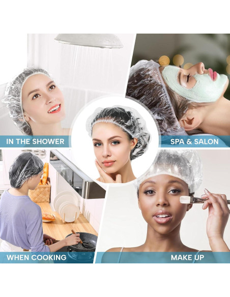 Gorras de Ducha Desechables YIZIJIZI 30 Piezas Impermeables