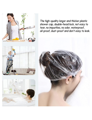 Gorras de Ducha Desechables YIZIJIZI 30 Piezas Impermeables
