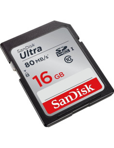 Tarjeta de Memoria SDHC SanDisk Ultra 16GB Clase 10 80MB/s 2