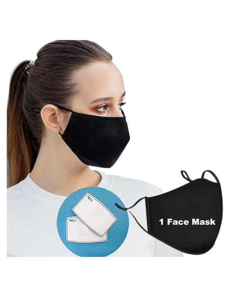 Mascarillas Negras Desechables 3 Capas Cozzi Crafts 100 Pk