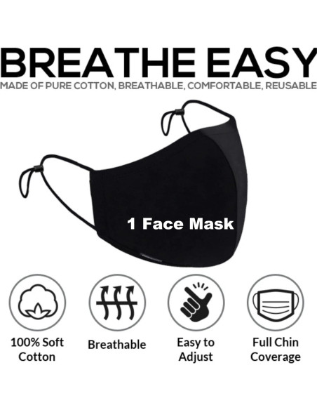 Mascarillas Negras Desechables 3 Capas Cozzi Crafts 100 Pk