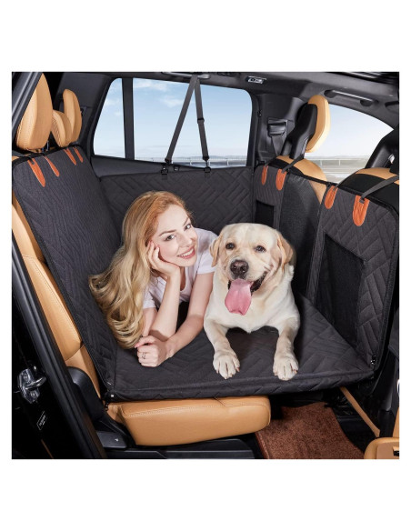 Extensor de Asiento Trasero YJGF para Perros Negro 132x63 cm