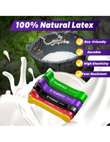 Bandas de Resistencia TOMSHOO 7 en 1 con Ancla y Mangos