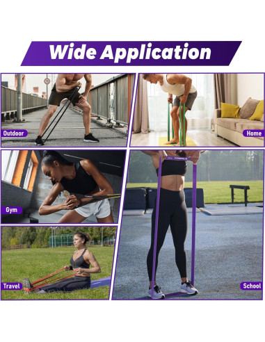 Bandas de Resistencia TOMSHOO 7 en 1 con Ancla y Mangos