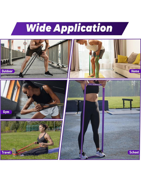 Bandas de Resistencia TOMSHOO 7 en 1 con Ancla y Mangos