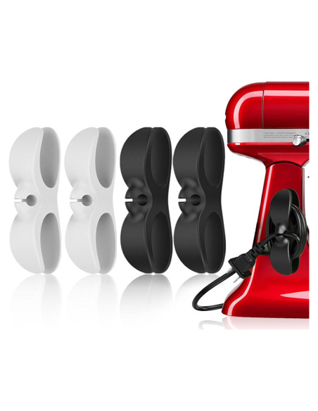 Organizador de Cables UMUST 4PCS para Electrodomésticos - Negro y Blanco Organizador de Cables UMUST 4PCS para Electrodomésticos - Negro y Blanco