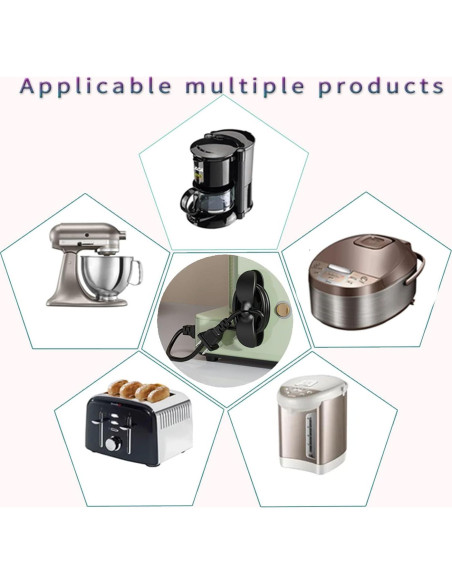 Organizador de Cables UMUST 4PCS para Electrodomésticos - Negro y Blanco Organizador de Cables UMUST 4PCS para Electrodomésticos - Negro y Blanco