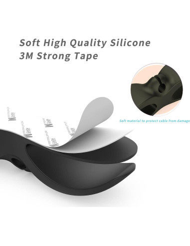 Organizador de Cables UMUST 4PCS para Electrodomésticos - Negro y Blanco