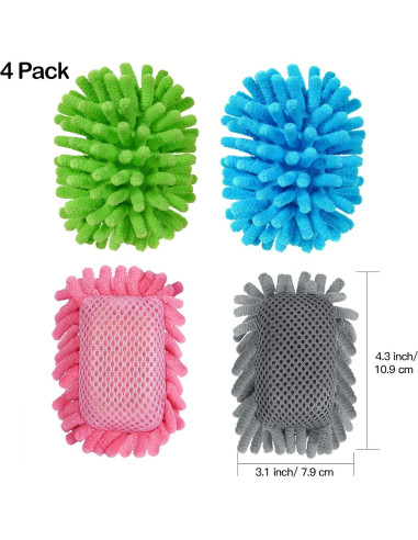 Borrador de Pizarra Blanca Microfibra 4 Piezas SITHON