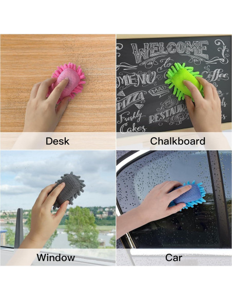 Borrador de Pizarra Blanca Microfibra 4 Piezas SITHON