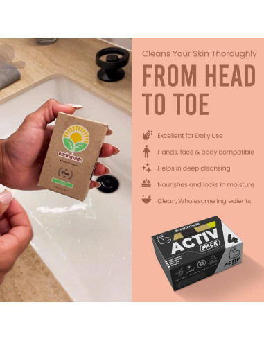 Jabón en Barra Earthmade - Post Entrenamiento, Miel y Avena