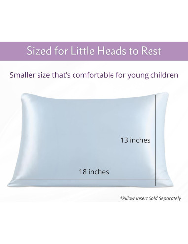 Funda de Almohada de Seda Mulberry Park 33x46 cm Azul