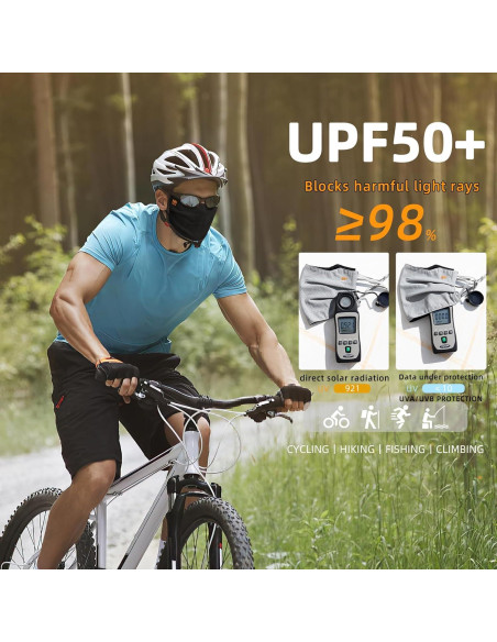 Escudo Facial UV Lavable Unisex Protección Solar Nylon