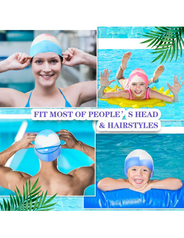 Gorros de Natación de Silicona Syhood 6 Piezas Unisex
