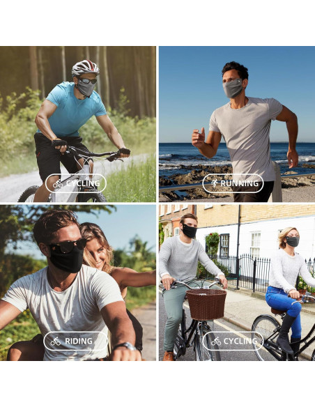 Escudo Facial UV Lavable Unisex Protección Solar Nylon