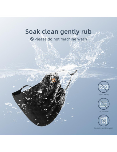 Escudo Facial UV Lavable Unisex Protección Solar Nylon