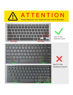 Cubierta de Teclado CaseBuy para HP Chromebook 14" Transparente 2