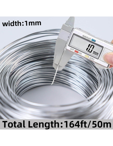 Alambre de aluminio 1mm TKYZMS 50m para manualidades y joyería