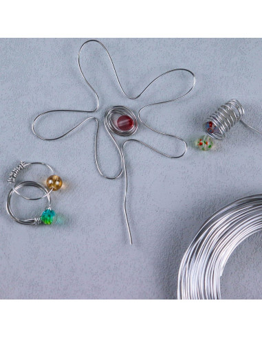 Alambre de aluminio 1mm TKYZMS 50m para manualidades y joyería