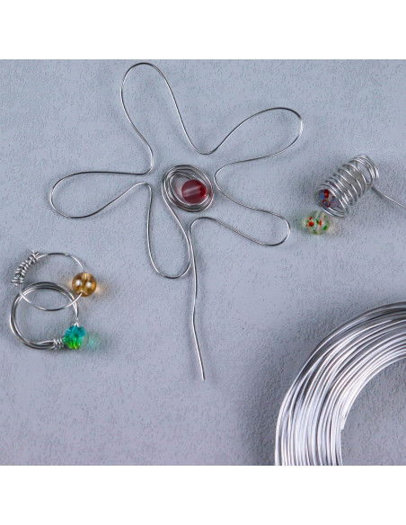 Alambre de aluminio 1mm TKYZMS 50m para manualidades y joyería