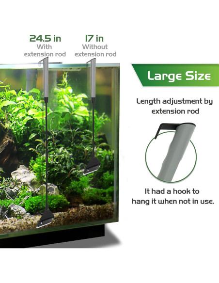 Raspador de Algas Profesional Neptonion 62 cm con 10 Cuchillas