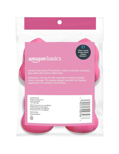 Esponjas de Maquillaje Amazon Basics 4-Pack Grande