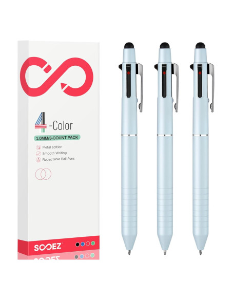 Bolígrafo Multicolor Sooetz 4 en 1 Metalico Punta Media Bolígrafo Multicolor Sooetz 4 en 1 Metalico Punta Media