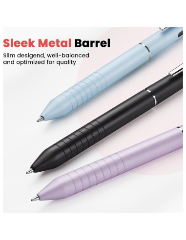 Bolígrafo Multicolor Sooetz 4 en 1 Metalico Punta Media