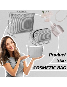 Juego de 2 Estuches de Maquillaje Huhumy Negro 25x17cm y 16x9cm 2