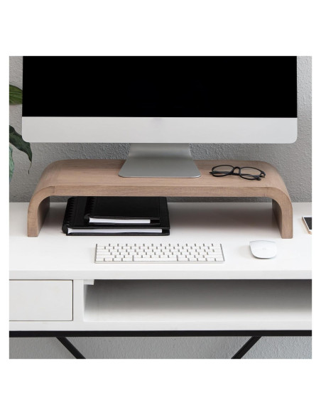Soporte Elevador de Monitor Anji Mountain Madera Ergonómico 27x61cm