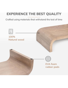 Soporte Elevador de Monitor Anji Mountain Madera Ergonómico 27x61cm 2