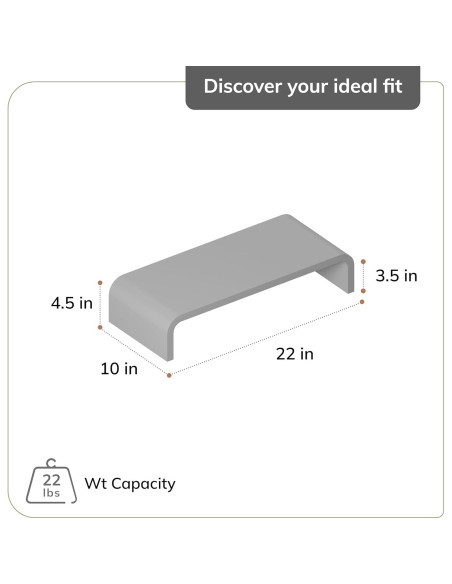 Soporte Elevador de Monitor Anji Mountain Madera Ergonómico 27x61cm