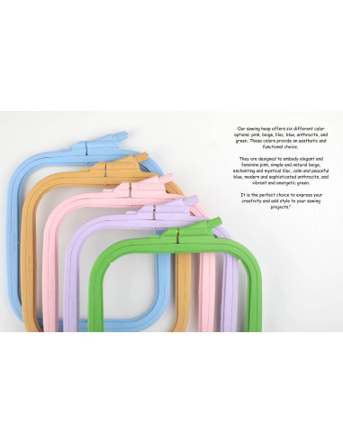 Aro de Bordado Rectangular Nurge Lila Pequeño 14.5x16.5cm