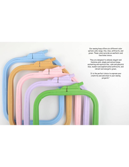 Aro de Bordado Rectangular Nurge Lila Pequeño 14.5x16.5cm Aro de Bordado Rectangular Nurge Lila Pequeño 14.5x16.5cm