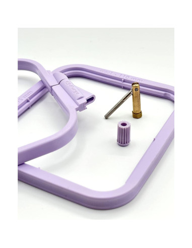 Aro de Bordado Rectangular Nurge Lila Pequeño 14.5x16.5cm