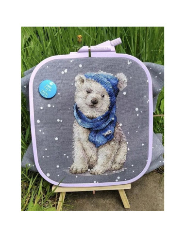 Aro de Bordado Rectangular Nurge Lila Pequeño 14.5x16.5cm