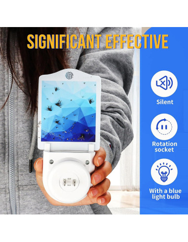 Trampa para Moscas Osvdo MWD-2 con Luz Azul y 6 Recargas