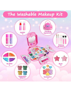 Kit de Maquillaje Infantil Topsolid - Set Lavable para Niñas 3-12 Años 2