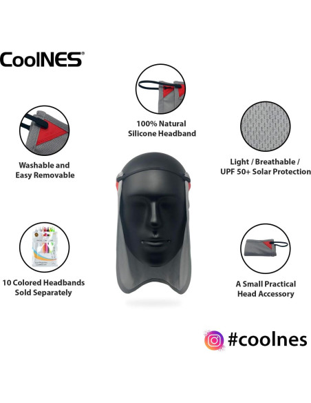 Drape de Cuello CoolNES UV Ajustable Unisex para Pesca Drape de Cuello CoolNES UV Ajustable Unisex para Pesca