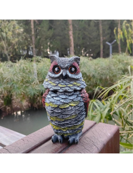 Decoy de Búho Solar AOMOONOA para Jardín Exterior 20.5 cm
