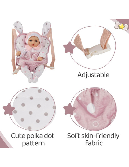 Portabebés de Muñeca Reborn BABESIDE con 2 Pañales 30-38 cm Portabebés de Muñeca Reborn BABESIDE con 2 Pañales 30-38 cm