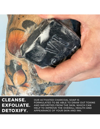 Jabón Exfoliante para Tatuajes VI 113g Carbón Activado Natural